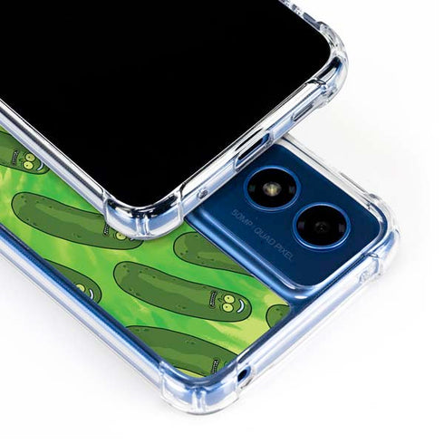 Adult Swim Rick and Morty Pickle Rick Pattern Moto G 5G (2024) Clear Case